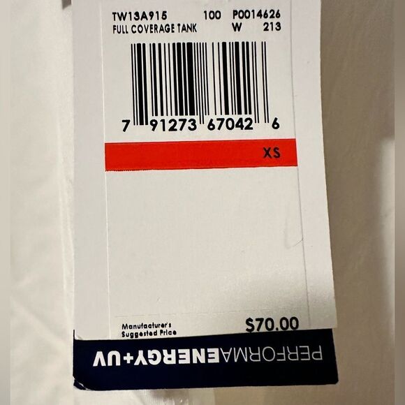 FILA Full Coverage Tank Size X-Small White - Picture 2 of 5